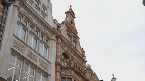 Nahaufnahme-Georgianischer-Gebäudefassaden-In-Mayfair,-London,-Großbritannien